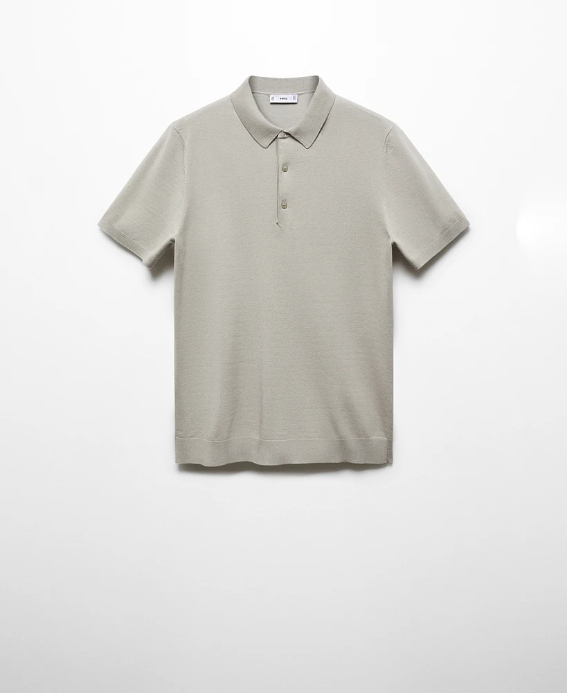 Mango Men's Fine-Knit Polo Shirt