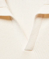 Mango Men's Knit Cotton Polo Shirt