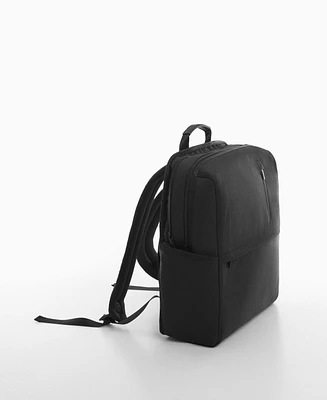 Mango Men's Leather-Effect Backpack