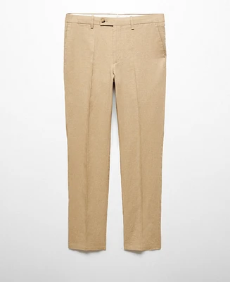 Mango Men's 100% Linen Suit Trousers