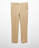 Mango Men's 100% Linen Suit Trousers