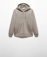 Mango Men's Cotton Zip-Up Hoodie