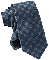 Calvin Klein Men's Double-Rail Grid Tie