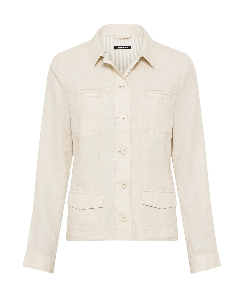 Olsen Women's 100% Linen Jacket