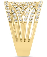 Effy Diamond Openwork Wide Statement Ring (1-1/20 ct. t.w.) in 14k Gold