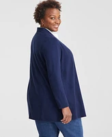 Charter Club Plus 100% Cashmere Duster Cardigan, Created for Macy's