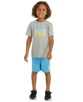 adidas Little Boys Essential Heather Football T-Shirt & Shorts, 2 Piece Set