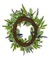 National Tree Company 24 Ranunculus and Astilbes Wreath