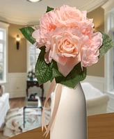 National Tree Company 12.2 Peach Rose and Peony Bundle