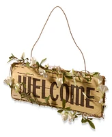 National Tree Company 21 Welcome Door Sign