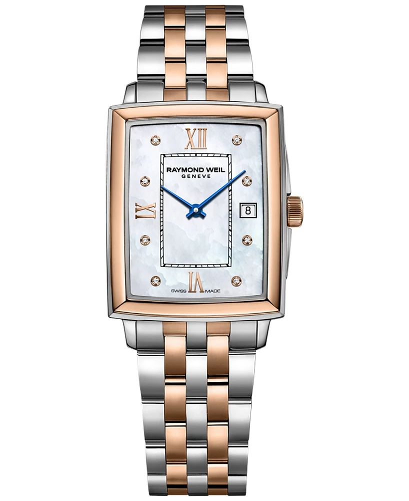 Raymond Weil Women's Swiss Toccata Diamond Accent Two-Tone Stainless Steel Bracelet Watch 23x28mm