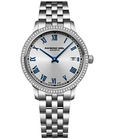 Raymond Weil Women's Swiss Toccata Diamond (1/4 ct. t.w.) Stainless Steel Bracelet Watch 34mm