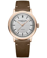 Raymond Weil Men's Swiss Automatic Millesime Leather Strap Watch 40mm