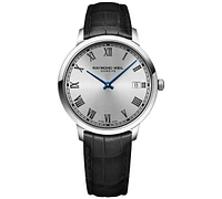 Raymond Weil Men's Swiss Toccata Black Leather Strap Watch 42mm