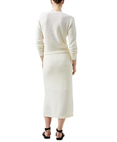 French Connection Women's Nesta Ruffled Cotton Cardigan Sweater