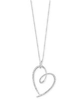 Effy Diamond Open Heart 18" Pendant Necklace (3/4 ct. t.w.) in 14k White Gold