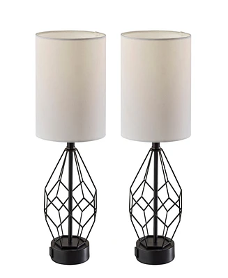 Adesso 16" Chiara Set of 2 Table Lamps