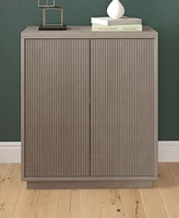 Hudson & Canal Alston 28" Wide Rectangular Accent Cabinet in Antiqued Gray Oak