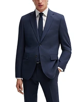 Boss by Hugo Men's Micro-Patterned Regular-Fit Suit