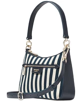 kate spade new york Hudson Striped Canvas Small Convertible Crossbody