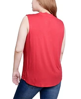 Ny Collection Petite Sleeveless Yoked Blouse Top