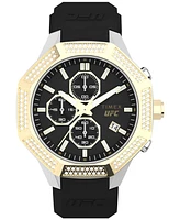 Timex Unisex Ufc King Analog Black Silicone Strap 45mm Octagonal Watch
