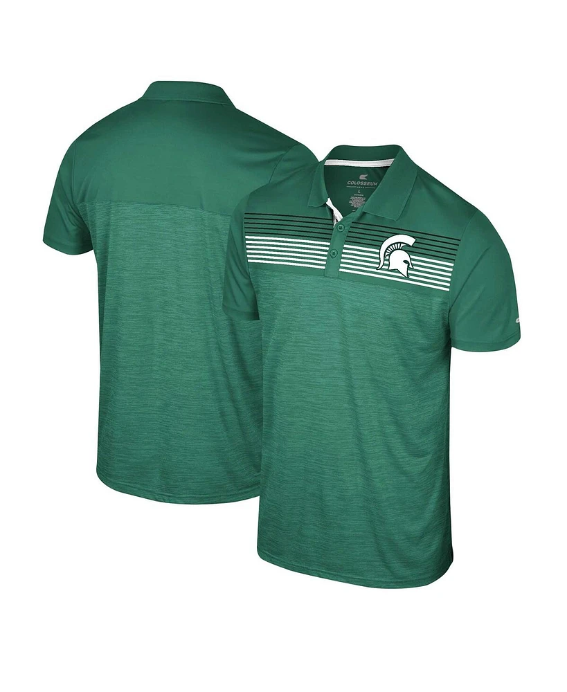 Colosseum Men's Green Michigan State Spartans Langmore Polo