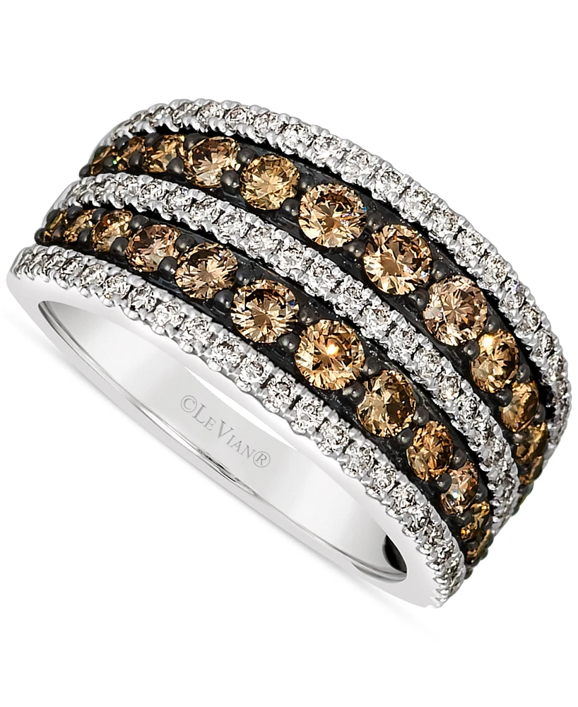 Le Vian Chocolate Diamond & Nude Diamond Multirow Statement Ring (1