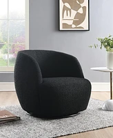 Abbyson Living Serena 30" Contemporary Boucle Swivel Chair