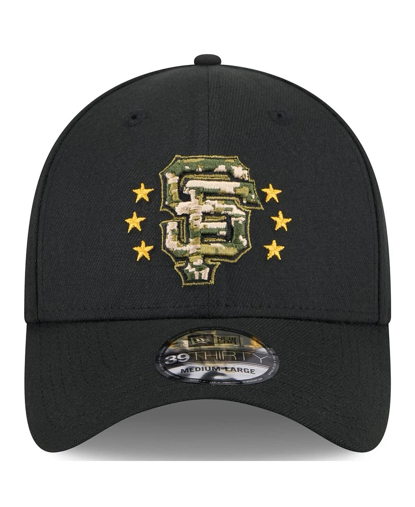 New Era Men's Black San Francisco Giants 2024 Armed Forces Day 39THIRTY Flex Hat