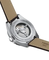 Tissot Men's Swiss Automatic Prs 516 Brown Perforated Leather Strap Watch 42mm