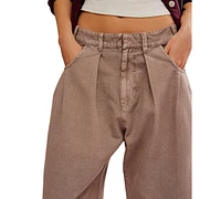 Free People Women's Sweet Talk Pleat-Front Chino Pants