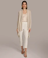 Donna Karan Women's Drape-Front Metallic Cardigan