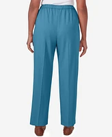 Alfred Dunner Petite Sedona Sky Pull On Balanced Straight Leg Pant, & Short