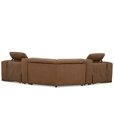 Lovro 5-Pc. Leather Sofa with 2 Power Motion Chairs & Consoles, Created for Macy's