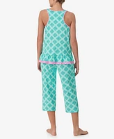 Ellen Tracy Women's Sleeveless Cropped Pj Set