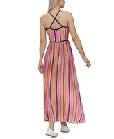 Frye Women's Striped Cross-Back Maxi Dress