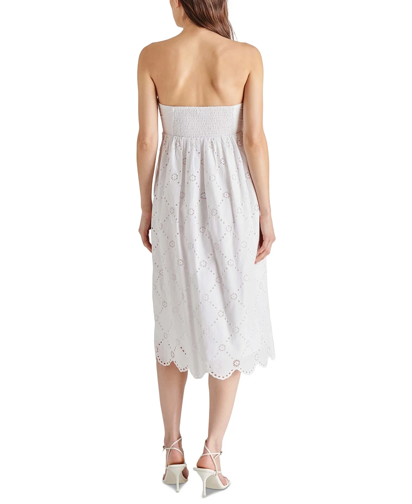 Steve Madden Women's Olsen Strapless Eyelet Dress