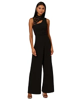 Adrianna by Papell Women's Lace-Panel Cut-Out Jumpsuit