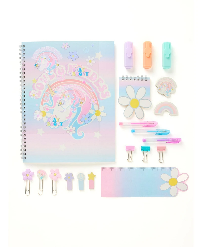 InMocean Girl's Unicorn Backpack Stationary Set