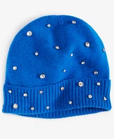 Charter Club Cashmere Embellished Cuffed Beanie, Created for Macy's