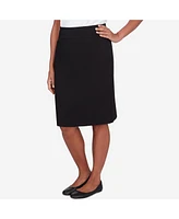 Alfred Dunner Petite Classic Stretch Knee Length Skirt