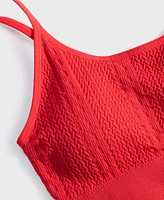 State of Day Women's Seamless Cable-Knit Bralette, Created for Macy's