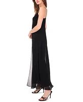 Msk Women's Rhinestone-Strap Chiffon-Leg Jumpsuit