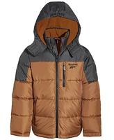 Reebok Big Boys Quilted Full-Zip Hooded Puffer Jacket