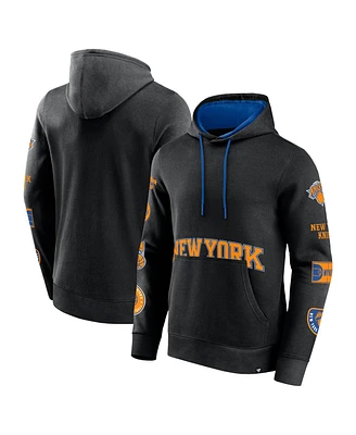 Fanatics Men's Branded Black New York Knicks Home Court Pullover Hoodie