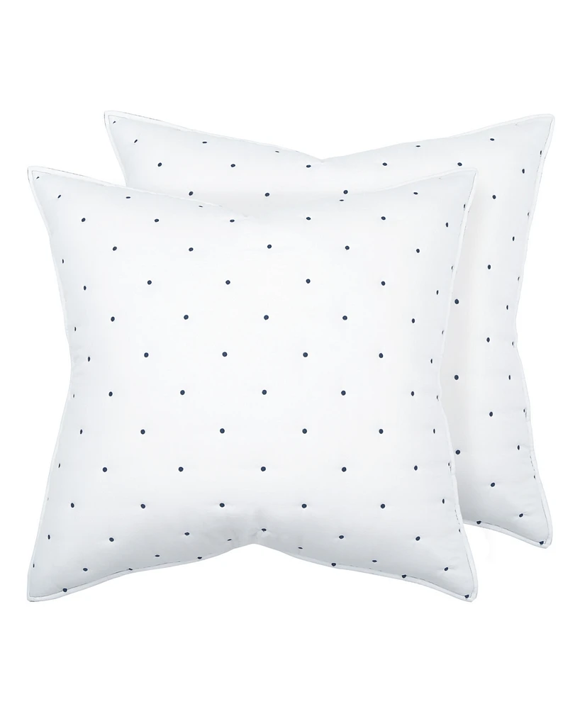 Levtex Embroidered Swiss Dot 2-Pc. Sham Set, European