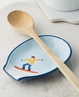 The Cellar Snowboarder Stoneware Spoon Rest, Created for Macy's