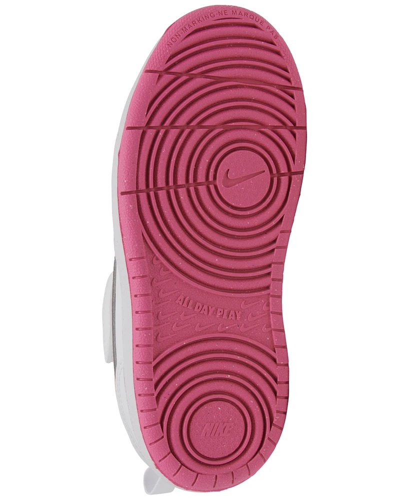 Nike Toddler Girl's Court Borough Low Recraft Fastening Strap Casual Sneakers from Finish Line