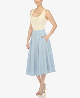 Women's Flared Skirt with Pockets